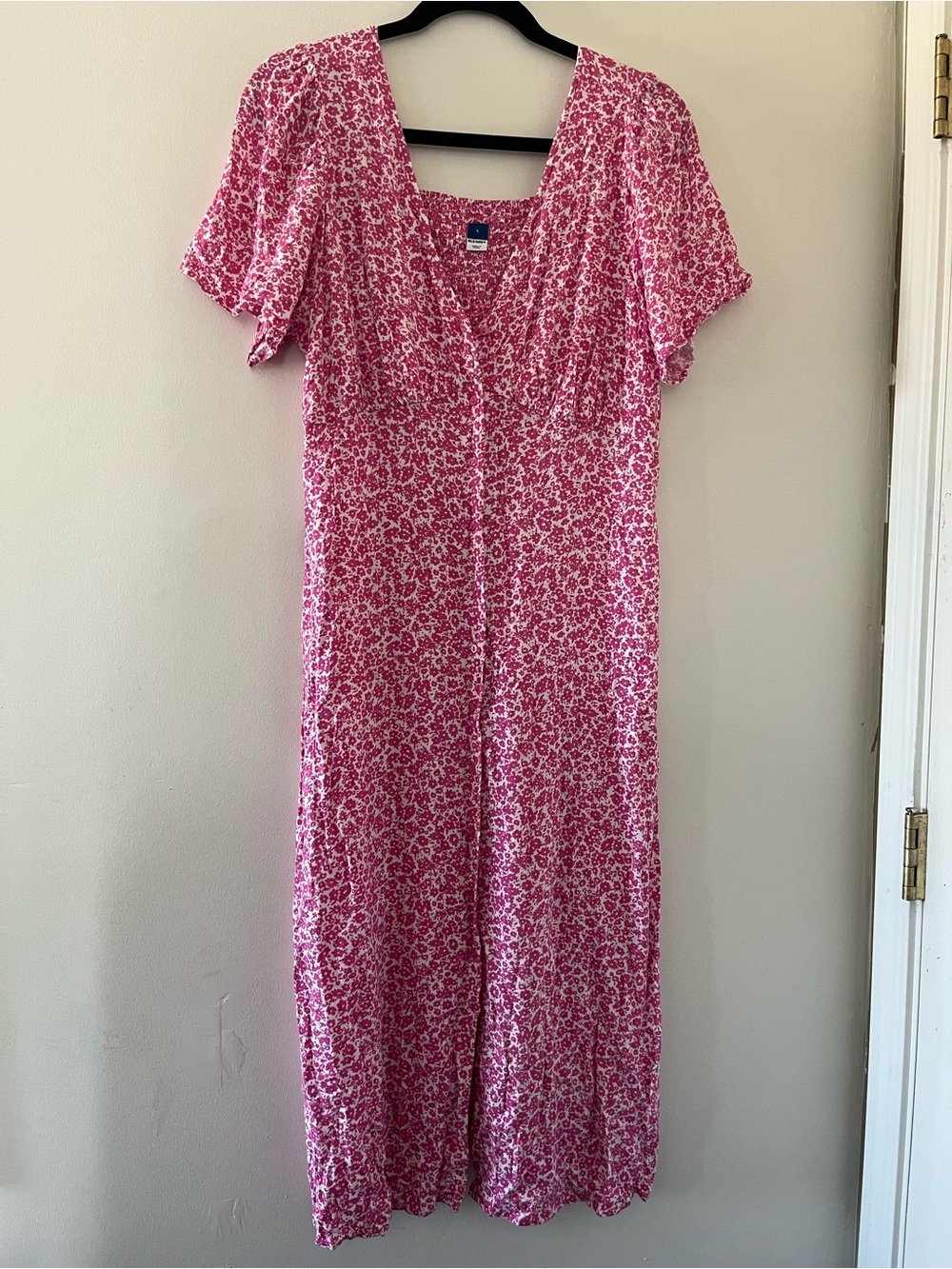 Old Navy Pink Floral Maxi Dress Large Cottagecore Romantic Feminine Summer